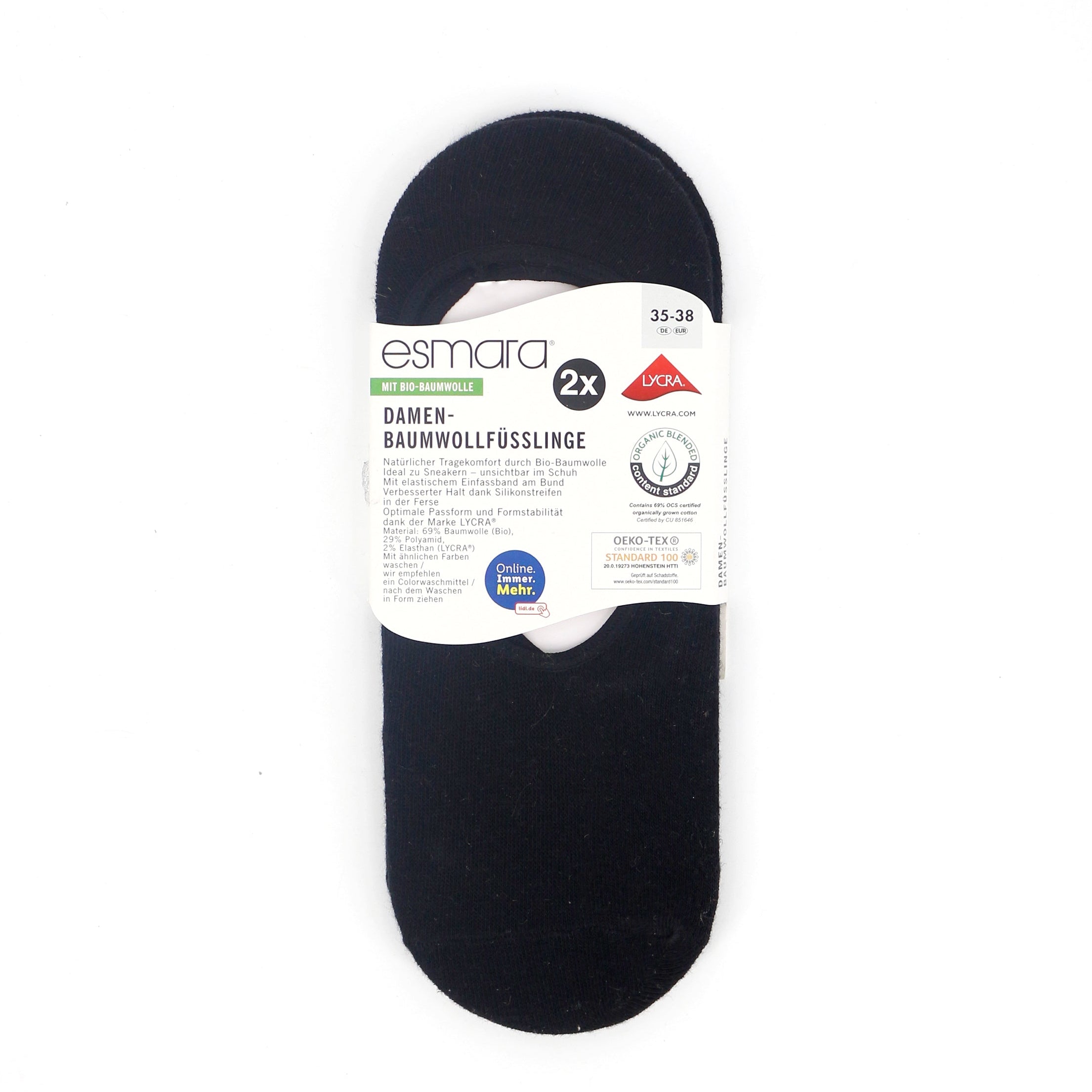 Women's Black Cotton Blend Socks – 2 Pair Comfortable Pack